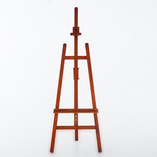 櫸木畫架 美術生專用支架 油畫素描落地展示架 素描三角架 戶外折疊式, 紅胡桃色畫架