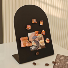 원니브 탁상용 스탠드 자석 메모보드, 블랙