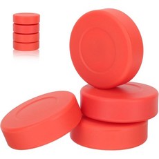 하키 퍽 아이스하키 하키공 실내 바닥 스포츠 연습 및 훈련을 위한 4pcs 러버 퍽스 소프트