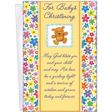 세례 카드 - 미국에서 제작 - (완벽) 봉투 포함 - 12.7 x 19.7cm(5 x 7.75x2.54cm) - 매우 튼튼한 우편물에 포 - 87062