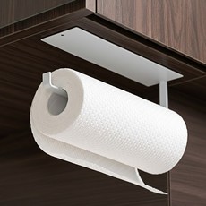 화이트 키친타올 홀더 철제걸이 다용도 걸이