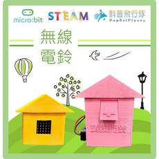 科普飛行隊 micro:bit 無線電鈴 DIY材料包 科學玩具 程式學習 STEAM教育, 1個, 無micro:bit