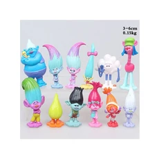 12 개/대 트롤 지점 동물 Skitter 피규어 어린이 PVC 액션 장난감 만화 캐릭터, 01 12 pcs