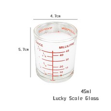 LUCKY 玻璃刻度杯, 1個, 45mL