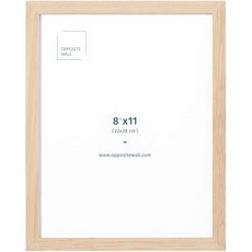 Opposite Wall - 45.7 x 61cm(18 x 24인치) - 천연 오크 나무 액자 - 경량 다용도 및 비산 방지 - 벽걸이 포스터 또는 사진 프레임 - 사무실, 8.5인치 x 11인치