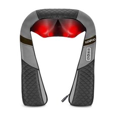 【RENPHO 原廠公司貨】肩頸背按摩器 RP-SNM061，無線便攜，恆溫熱敷，多部位適用，智能定時，親膚材質, 灰, RP-SNM061