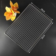 精選優品 304不鏽鋼燒烤網，食品級烤箱網，加粗加密戶外烤肉網，烘焙冷卻瀝油多用途, 1個, 長35厘米x寬26厘米, 長35厘米x寬26厘米