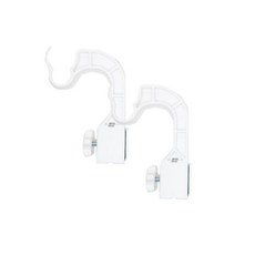 免打孔伸縮桿支撐托 卡夾式窗簾桿架 窗框固定器 羅馬桿掛鈎