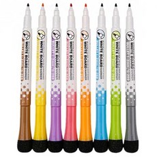 GXin 磁性白板筆 細頭可吸附擦寫麥克筆, 綠色, 綠, 1個裝