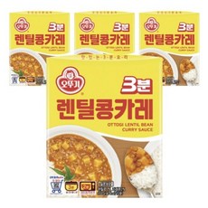 오뚜기3분 렌틸카레, 200g, 28개