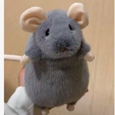 부드럽고 포근한 봉제 대형 쥐 인형 쿠션 귀여운 동물 베개 인형쿠션, 블랙 꽃가지 쥐 50cm