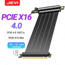 JEYI PCIe 5.0/4.0 X16 라이저 케이블-90 ° RTX 5090/4090 및 7900 XTX용 GPU 확장기 마이닝 장비 WRX80/, 04 4.0 X16 BK, 03 20cm