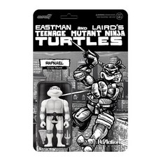 정품++ Super7 십대 돌연변이 닌자 거북이 미켈란젤로 (코믹 그레이스케일) - 9.5cm(3.75인치) TMNT 액션 피규어 액세서리 포함 클래식 만화 수집품, Raphael - Greyscale