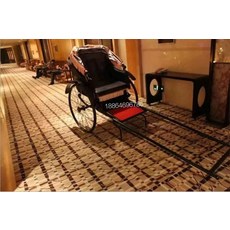 엔틱 인력거 장식품 A 호텔 일본식 개화기 라운지 소품, 브라운블랙 컴팩트 2인용 확대, 1개, 1매