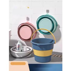 다용도 접이식 버킷 차량용 캠핑용 디테일링 세차, 18. 핑크 2종 세트 (특대대)