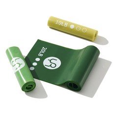 유렌 고탄력 요가밴드 3종세트 스트레칭 운동기구 라텍스 밴드, 1세트, 리프그린