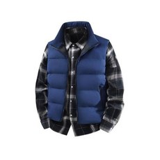 防風保暖立領口袋鋪棉加厚禦寒羽絨背心馬甲