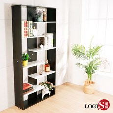 LOGIS 北歐風多功能組合櫃 日系收納展示櫃 S形層架設計【LS-25】, 胡桃色