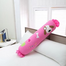 무궁화수예 포비 사탕베개 솜포함/사탕베개커버/롱베개, 핑크(솜포함)