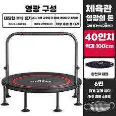 트램폴린 성인 더블 손잡이 운동기구 미끄럼틀 안전망, 40인치