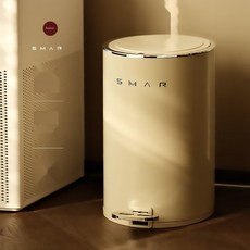 인테리어 페달 쓰레기통 20L 화장실 기저귀 전용 휴지통, 5. 8L 크림화이트(업그레이드)