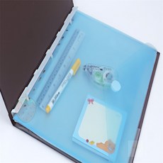 베리굳상점 찍찍이 봉투 파일 A4, 파랑색