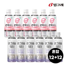 빙그레 제로슈거 2종 혼합(면역워터12+마그네슘워터12) 총 24개
