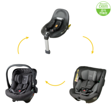 다이치 블리바360 시즌2 베이스+바구니 세트 올인원 아이사이즈 신생아 회전형 카시트, 블리바시즌2 베이스 마블블랙+바구니카시트(애쉬그레이), 4종사은품