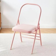 화이트 요가의자 체어 쿠션 흰색 접이식 스트레칭, 1개, 두꺼운 전체 핑크 후 이중 빔 1.5