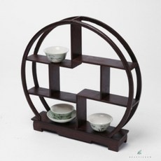 별동샤인 원형 찻잔 다관 장식장 30x30cm 화분선반대