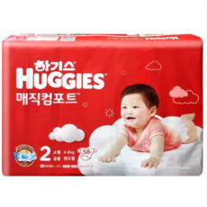 2021 신형 하기스 매직 컴포트 밴드형 기저귀 소형 2단계 (4~8kg), 164매
