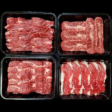 1등급 한우 특수 풀코스 세트1kg [제비추리 앞치마살 부채살 차돌박이(구이용), 1개