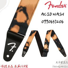 FENDER 0990637206 酸洗背帶系列 黑色 吉他/貝斯背帶, 1個, 990637206