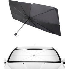자동차 선쉐이드 액세서리 윈드실드 우산 접이식 전면 창문 커버 자외선 차단 및 태양열 단열재 대부분의 차량에 적합, 자동차 선쉐이드 액세서리 윈드실드 우산 접이식 전면 창, 1개