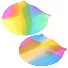 2개 경량 유연한 실리콘 수영 모자 내구성 성인용 착용 컬러풀 3 10