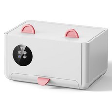 濕紙巾保溫器 面膜加熱器 恆溫 大屏化妝鏡, 白色, 1個