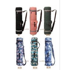 多功能款瑜珈袋 現貨供應／設計美圖案多樣化／質量CP值高, 藍葉, 1個