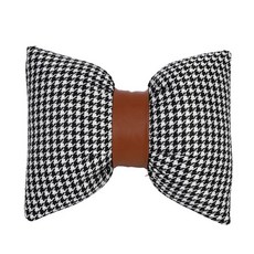 자동차 방석 예쁜 신차선물 겨울 방석쿠션 하운즈투스 차량용품 차량용, J. 가죽 허리 쿠션 하운드투스 허리 쿠션, 1개