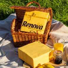 Renova 金標彩色餐巾紙巾, 40張, 1包, 黃色