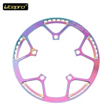 Litepro 스퀘어 커넥팅 로드 크랭크셋 130 BCD 체인링 45T 자전거 및 그래블 바이크용, 02 56T, 08 Color Chainwheel