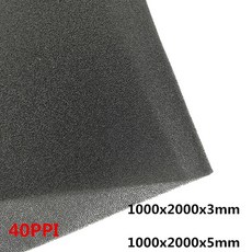 캐비닛 섀시 방진 면 먼지 필터 스폰지 에어 000mm 2000mm 3mm 5mm 0mm 두께 중간 구멍, [01] Black, [03] 1Mx2Mx3mm, 1개
