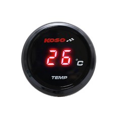 KOSO i-GEAR 圓形 LED 溫度表 超薄 11MM 紅光, 1個