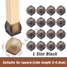 16pcs 업그레이드 된 실리콘 의자 다리 바닥 보호기 가구 테이블 양말 커버에 대 한 미끄럼 방지 피트 패드 보호를 느꼈다, L Square-R