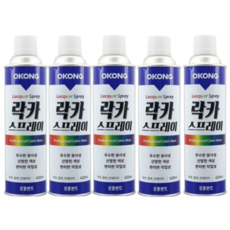 오공 락카 스프레이 페인트 단색, 아이보리색, 420ml, 5개