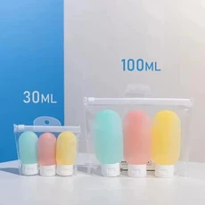 3/4 개/대 30/60/100ml 소프트 로션 리필 용 병 휴대용 여행 샴푸 빈 컨테이너 짜기 튜브, 07 3PCS 30ml