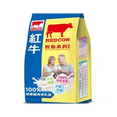 元氣益生菌高鈣營養奶粉，含膠原蛋白、脫脂高鈣及全脂即溶配方，補充每日所需營養，維持健康體態, 1個, 全脂即溶奶粉(500g) 紅色,一袋500g