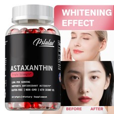 아스타잔틴 캡슐 12mg 높은 흡수율 유기농 코코넛 오일 함유 성인용., 1개, 60정