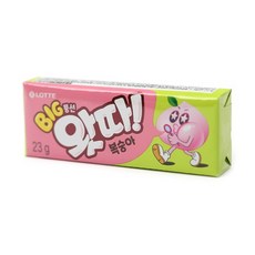 롯데) 왓따껌 청포도 복숭아 23g (1타 16개)