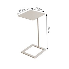 모던 미니 블랙 쇼파 테이블 낮은 간이 사이드 보조 침대 틈새 블랙 21 x 21 낮은 높이, I. 화이트 29x29 낮은 높이 56