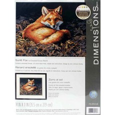 Dim 35318 폭스 46-37 크로스 스티치 키트 자수 바느질 세트 diy 크로스 스티치 캔버스 봉제 공예, 보여진 바와 같이, 22CT 인쇄안함, 1개